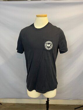 Michael Kors MK Logo Pocket T-Shirt Men’s L Black Crewneck Short Sleeve Tee